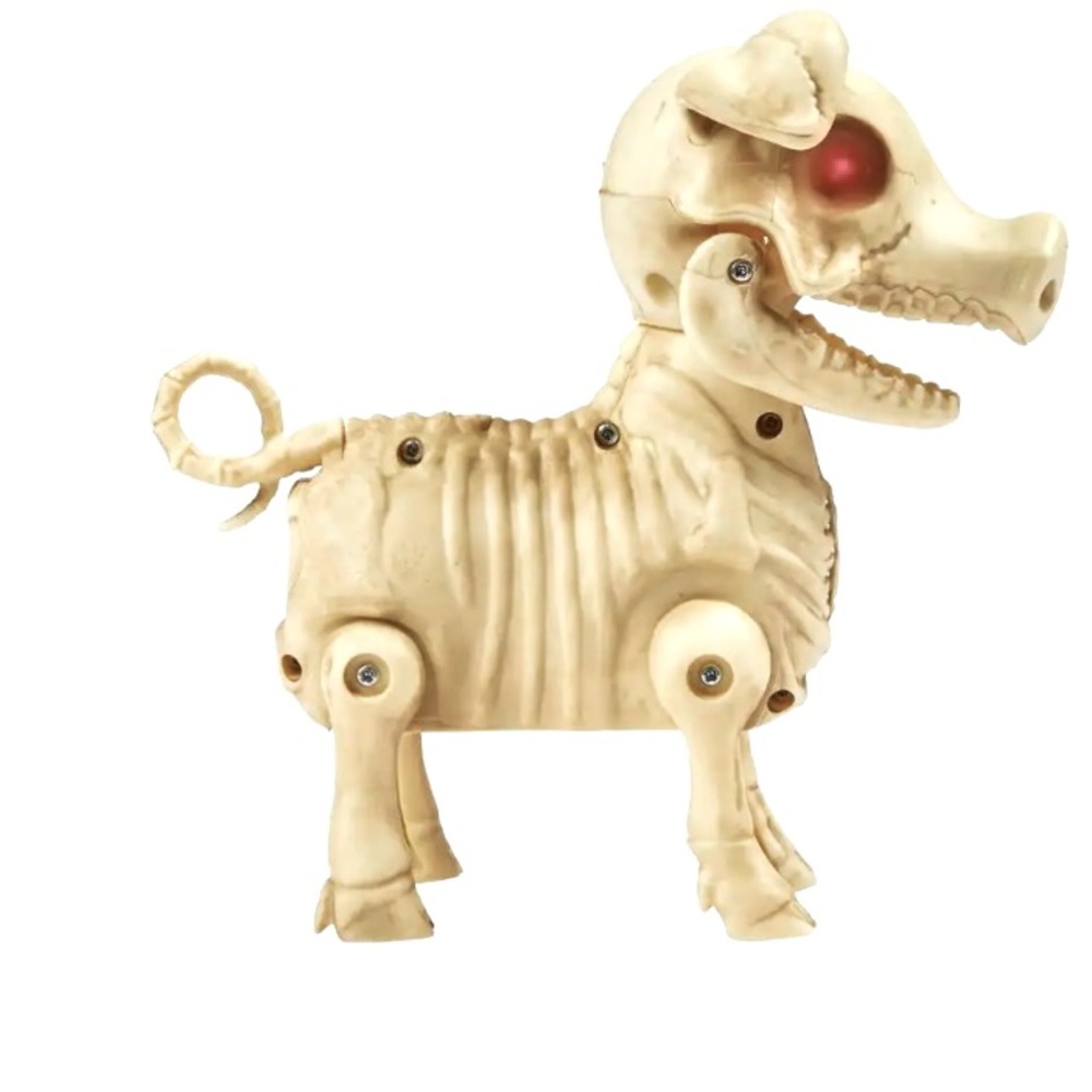 Skeleton talking pig with led eyes